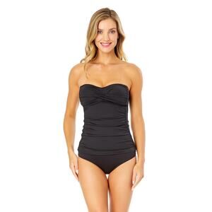 Anne Cole Women's Medium Live in Color Twist Front Bandeaukini Swim Top G6-28